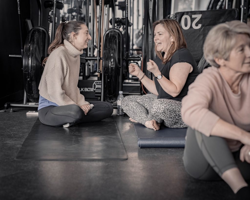 Partner exercise at Mindful Elements workshop