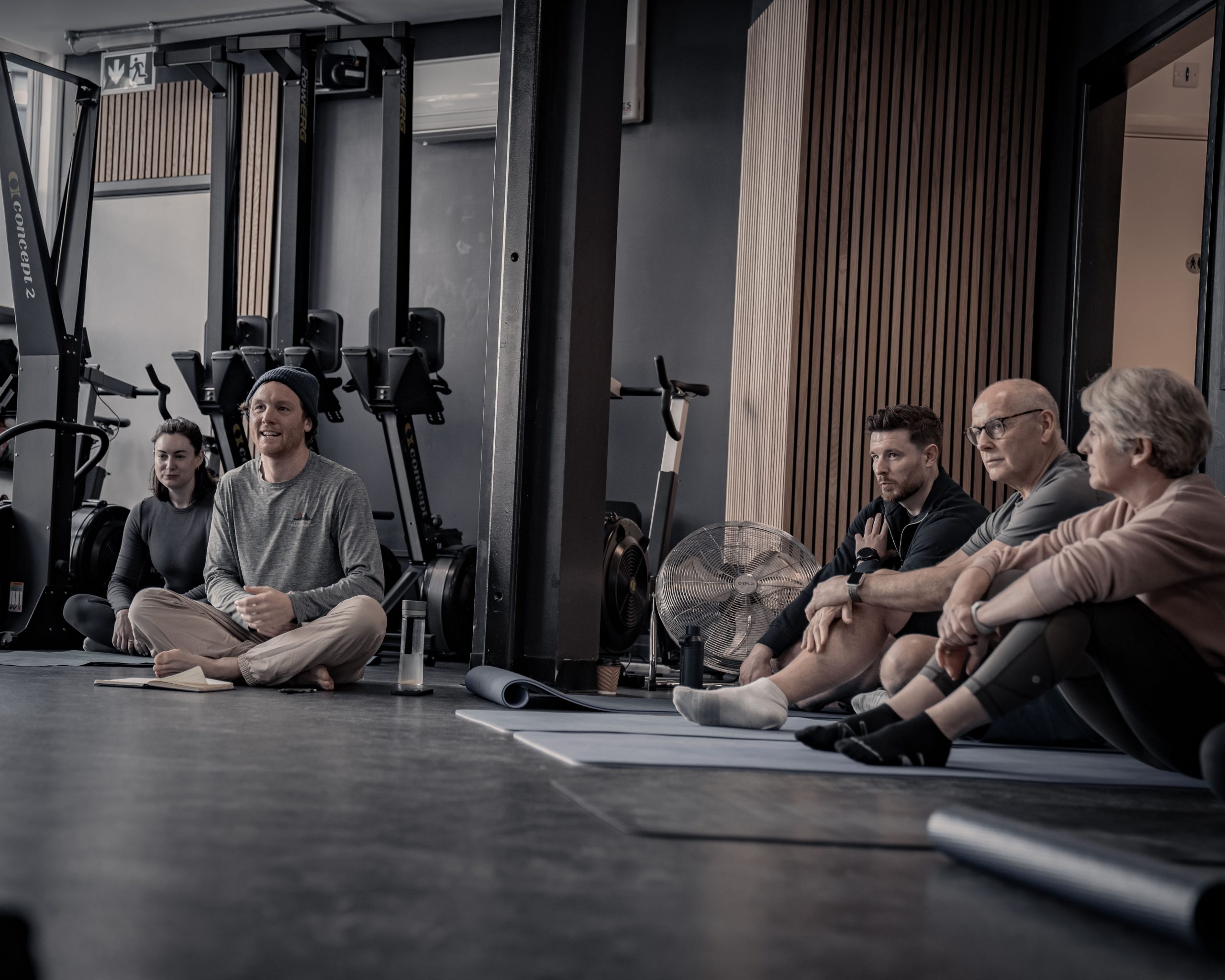 Mindful elements founder Ollie frost delivering a wellbeing workshop